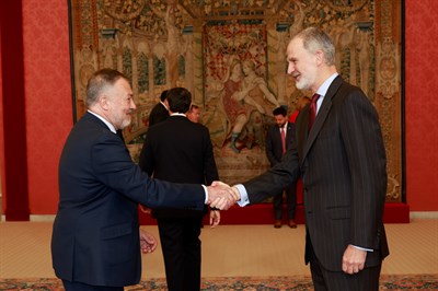 Dolz es recibido en El Pardo por Su Majestad el Rey junto al resto de alcaldes del Grupo de Ciudades Patrimonio