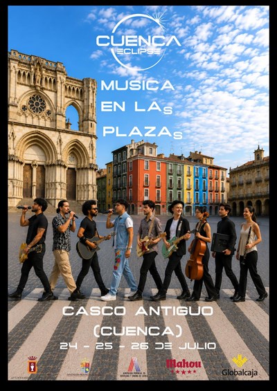 El eclipse lleva la ‘Música a las plazas’ del Casco Antiguo con seis actuaciones de grupos locales el fin de semana del 24 al 26 de julio